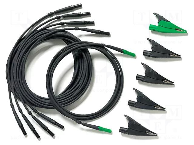 Test leads; black, green; test leads x5,aligator clip x5 FLUKE FLK-TLS430