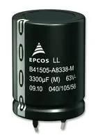 CAP, 3300┬╡F, 100V, ALU ELEC, SNAP IN B41505A9338M000