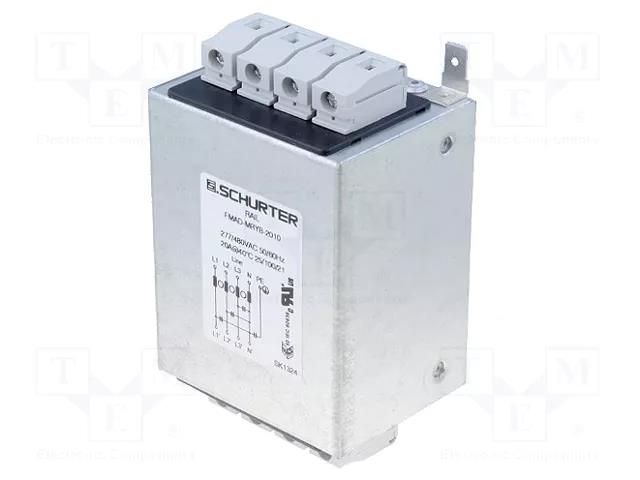 Filter: anti-interference; three-phase; 480VAC; 20A; 61x75x48mm SCHURTER FMAD-MRYB-2010