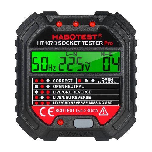 Socket tester with digital display Habotest HT107D, Habotest HT107D