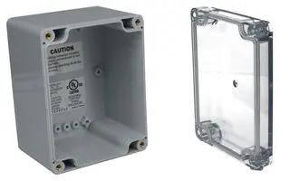 ENCLOSURE, WALL MOUNT, PC, GREY/CLEAR PN-1328-AC