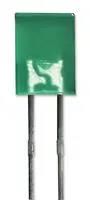 LED, 2X5MM, GREEN, 5MCD, 568NM L-113GDT