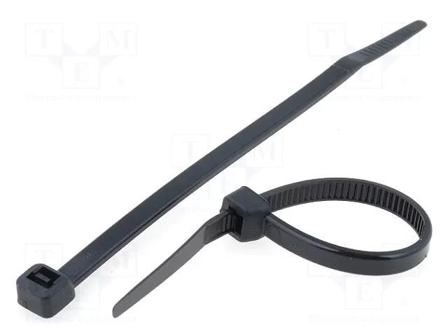Cable tie; L: 180mm; W: 3.6mm; black; polyamide; 176.5N; Ømax: 46mm KSS WIRING CV-180B