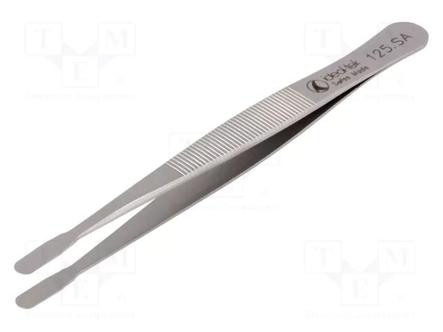 Tweezers; 120mm; Blade tip shape: flat IDEAL-TEK IDL-125.SA