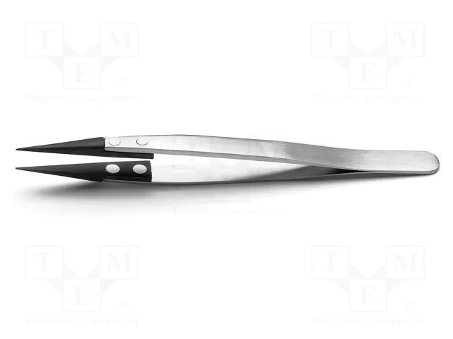 Tweezers; strong construction; Blades: narrow; ESD; Blade: 1x0.6mm IDEAL-TEK IDL-259CF.SA