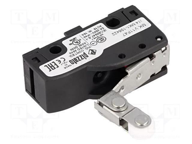 Microswitch SNAP ACTION; 6A/250VAC; 5A/24VDC; SPDT; ON-(ON); MK PIZZATO ELETTRICA MKV11F47