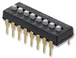 SWITCH, RAISED, 8 WAY, THT SDA08H1BD