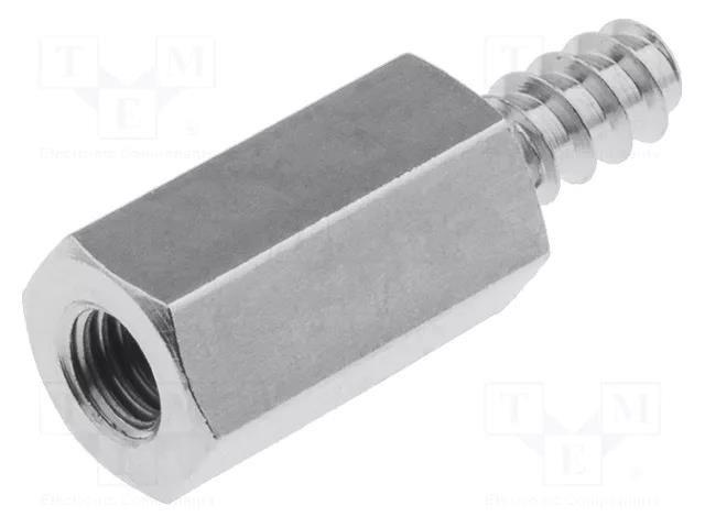 Screwed spacer sleeve; 8mm; Int.thread: M2,5; Ext.thread: ST2,2 DREMEC TFM-ST2.2X8/M2.5