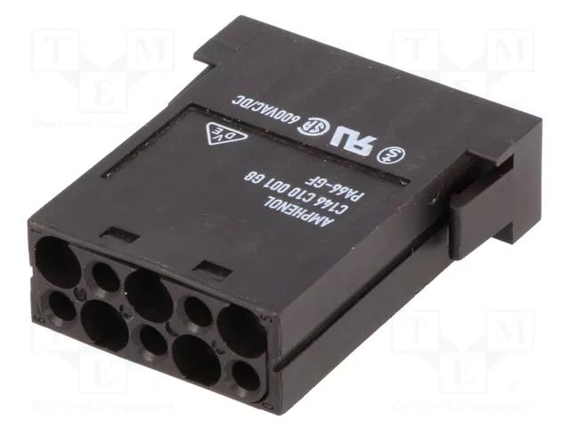 Connector: HDC; module; female; 400V; PIN: 10; for cable; 1.6mm AMPHENOL C146-C10001-G8
