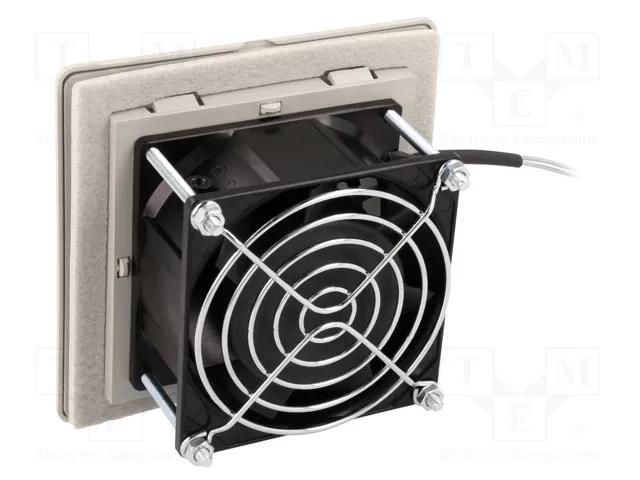Fan: AC; axial; 230VAC; 80x80x38mm; 25m3/h; 31dBA; IP54; RAL 7035 COBI ELECTRONIC CV-115-35-230