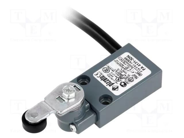 Limit switch; roller lever; NO + NC; 10A; max.250VAC; lead 3m PIZZATO ELETTRICA FA4131-3DN