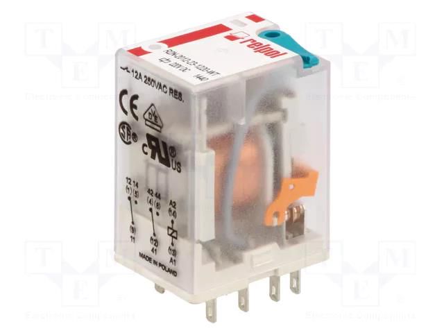 Relay: electromagnetic; DPDT; Ucoil: 220VDC; Icontacts max: 24A RELPOL R2N2012231220WT