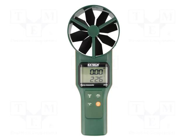 Thermoanemometer; LCD; (4000); Vel.measur.resol: 0.01m/s EXTECH AN300