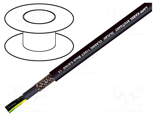 Wire; ÖLFLEX® CLASSIC 110 CY BK; 3G2.5mm2; PVC; black; 600V,1kV LAPP CL110CYBK-3G2.5