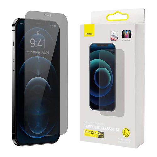 Baseus Tempered Glass 0.3mm (6.1inch) for iPhone 12/12 Pro (2pcs), Baseus SGBL060902