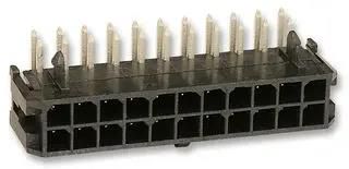 CONN, R/A HEADER, 22POS, 2ROW, 3MM, TH 43045-2202