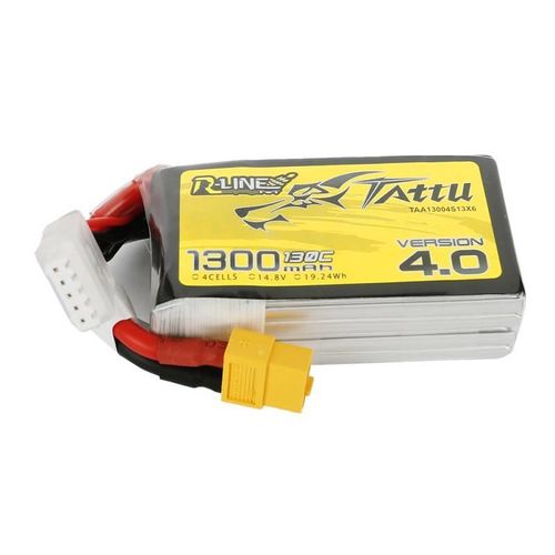 Battery Tattu R-Line Version 4.0 1300mAh 14,8V 130C 4S1P XT60, Tattu TAA13004S13X6