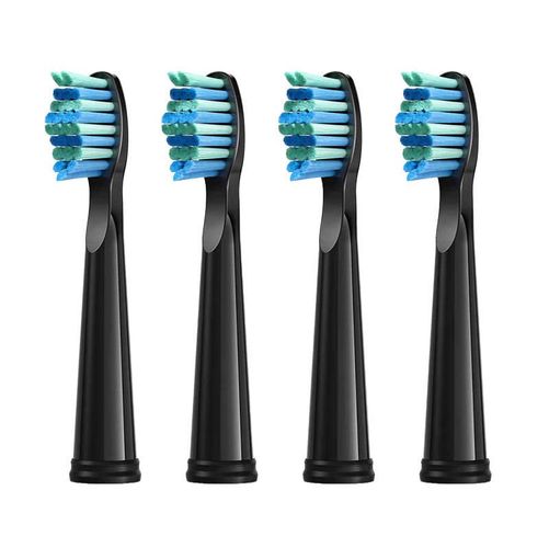 Toothbrush tips Bitvae D2 (black), Bitvae BV D2 Black 4PCS