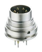 CONNECTOR,CIRCULAR DIN,MALE RECEPTACLE, PCB TERM,  W/LOCK RING AND PCB PINS,IP40 23AH4024 SGR 40