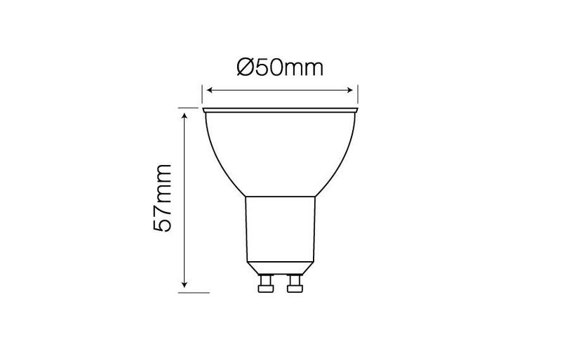 LED lamp GU10 230V 1W 60lm warm white, 2700K, LED line 242250 5901583242250