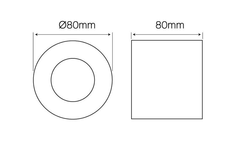 Recessed downlight 16MR/GU10, round, IP44, TUBE, white, LED line 242540 5901583242540