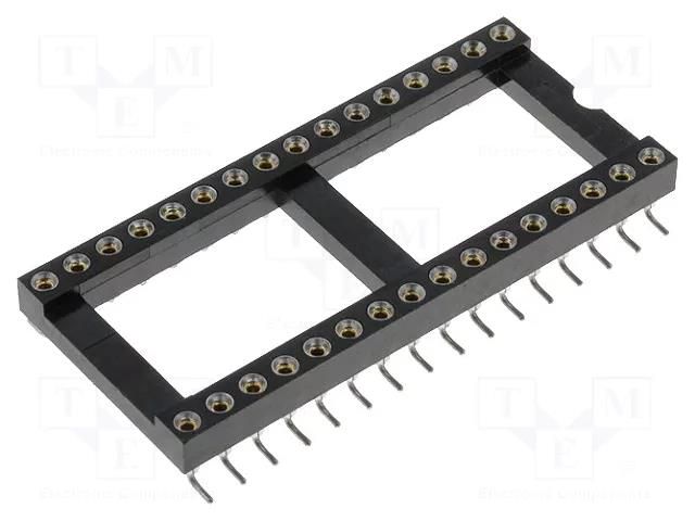 Socket: integrated circuits; DIP32; Pitch: 2.54mm; precision; SMT CONNFLY GOLD-32P-SMD