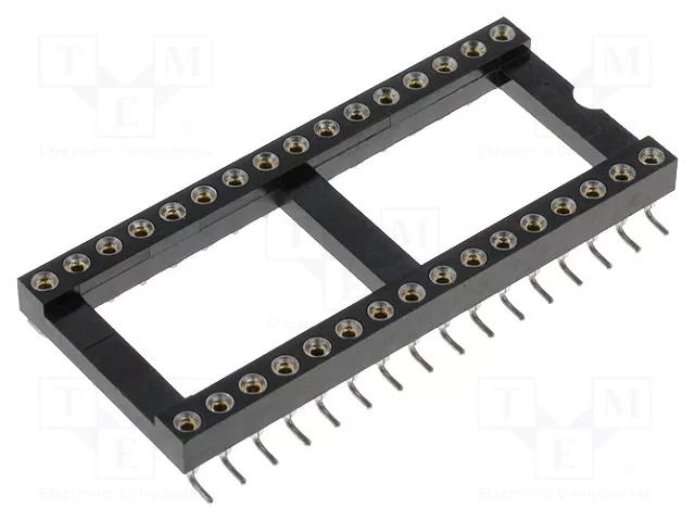 Socket: integrated circuits; DIP32; Pitch: 2.54mm; precision; SMT CONNFLY GOLD-32P-SMD