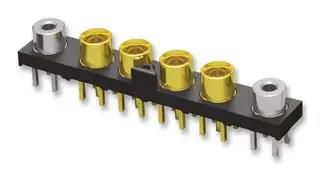 GANGED MICRO-MINI RF, 4 JACK, 50OHM, PCB GRF1-J-P-04-E-ST-TH1