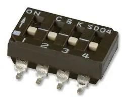 SWITCH DIP TAPE SEALED 4POS SD04H0SB