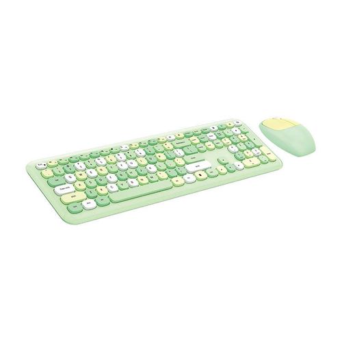 Wireless keyboard + mouse set MOFII 666 2.4G (Green), MOFII SMK-666395AG Green