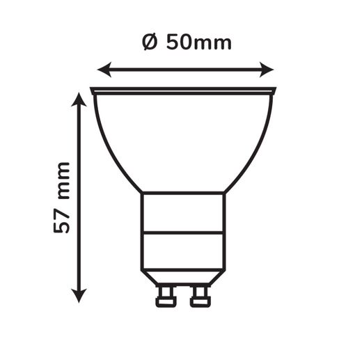 LED bulb GU10 230V 7W 120 ° 581lm warm white 244728 5901583244728