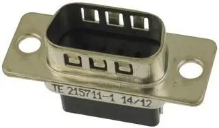 D SUB SHELL, PLUG, SIZE DE, STEEL 215711-1