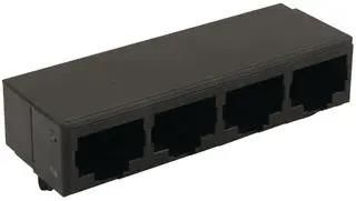 CONNECTOR, RJ45, JACK, 4PORT, 8P8C, CAT4 5557562-1