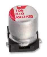 CAPACITOR, 100UF, 16VDC, ALUM ELECT, SMD 865090345006