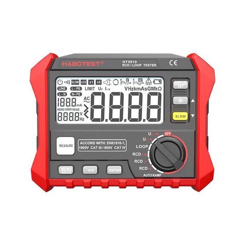 Digital RCD / Loop Resistance Tester Habotest HT5910, Habotest HT5910