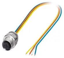 SENSOR CORD, 4P, M12 RCPT-FREE END, 0.5M 1535215