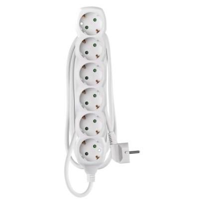 Extension Cord 1,4 m / 6 sockets / white / PVC / 1 mm2, EMOS P0621 8592920135969