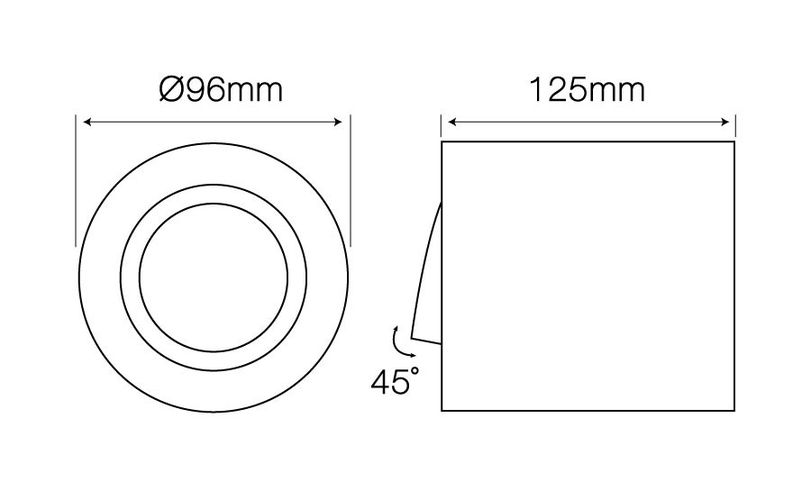 Recessed downlight 16MR/GU10, round, ROLLO, black, LED line 249709 5901583249709