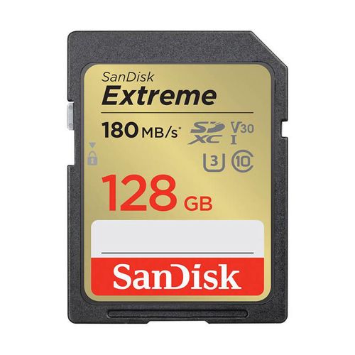 Memory card SANDISK EXTREME SDXC 128 GB 180/90 MB/s UHS-I U3 (SDSDXVA-128G-GNCIN), SanDisk SDSDXVA-128G-GNCIN