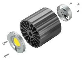 HEAT SINK W/ FAN, 157L/MIN, 50MM, SCREW LA LED 68 50 SA