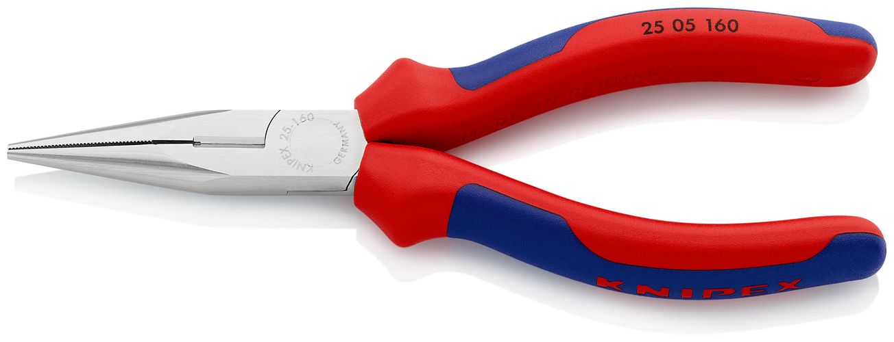 KNIPEX 25 05 160 Snipe Nose Side Cutting Pliers (Radio Pliers) with comfort handles chrome-plated  25 05 160 4003773022817