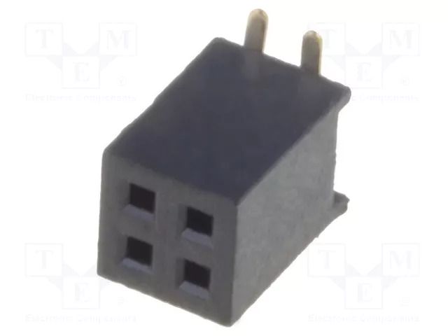 Connector: pin strips; socket; female; PIN: 4; SMT; straight; 1A CONNFLY DS1065-05-2X2S8BS