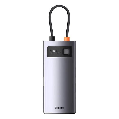 Hub 4in1 Baseus Metal Gleam Series, USB-C to 3x USB 3.0 + Ethernet RJ45, Baseus WKWG070113