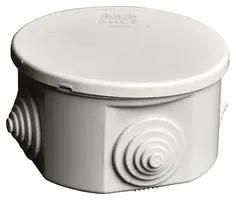 JUNCTION BOX, IP44, ROUND, 65MM, GREY 00802