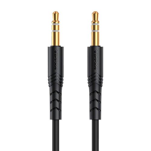 Mini jack 3.5mm AUX cable VFAN L04 1m, gold plated (black), Vipfan L04