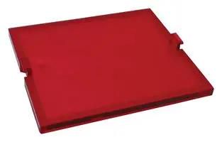 COVER, 42MM X 49MM X 2.5MM, PC, RED MC001149