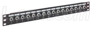 COAXIAL RACK PANEL, BNC, 16PORT, 75R PR175B1675BLK