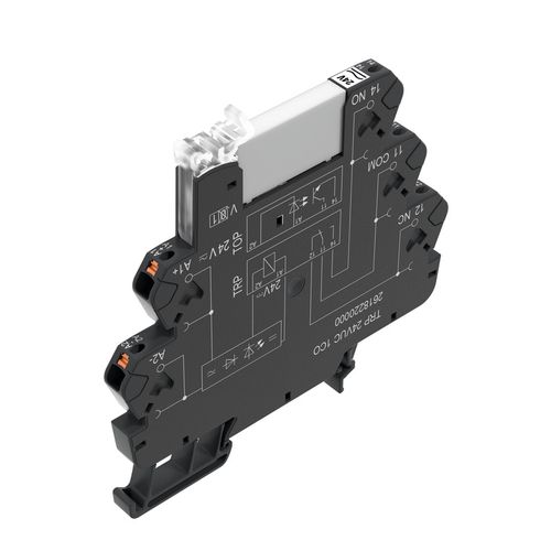 Relay module, Number of contacts: 1 CO contact AgNi, Rated control voltage: 230 V UC ±10%, Continuous current: 6 A, PUSH IN with actuator 2618050000