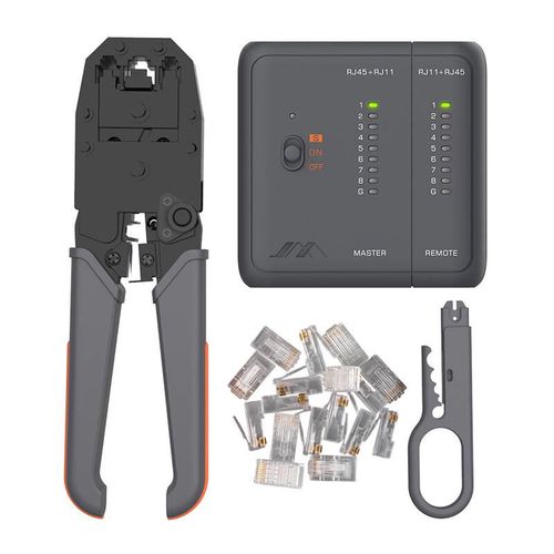 5-in-1 Kit: Cable Tester, Crimper, Stripping Knife, Case, RJ45 Plugs Jimi Home JM-GTW5N, JIMI Home JM-GTW5N