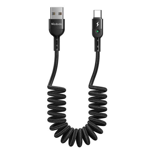 USB Spring Cable to USB-C Mcdodo Omega CA-6420 1.8m (Black), Mcdodo CA-6420